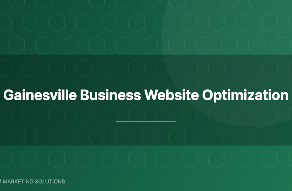 Gainesville business website optimization