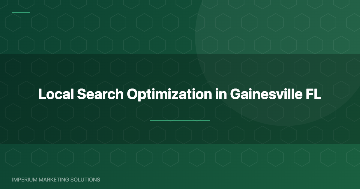 Local search optimization Gainesville FL