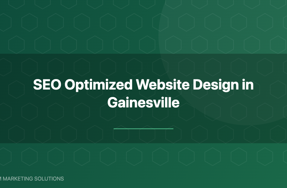 SEO optimized website design Gainesville