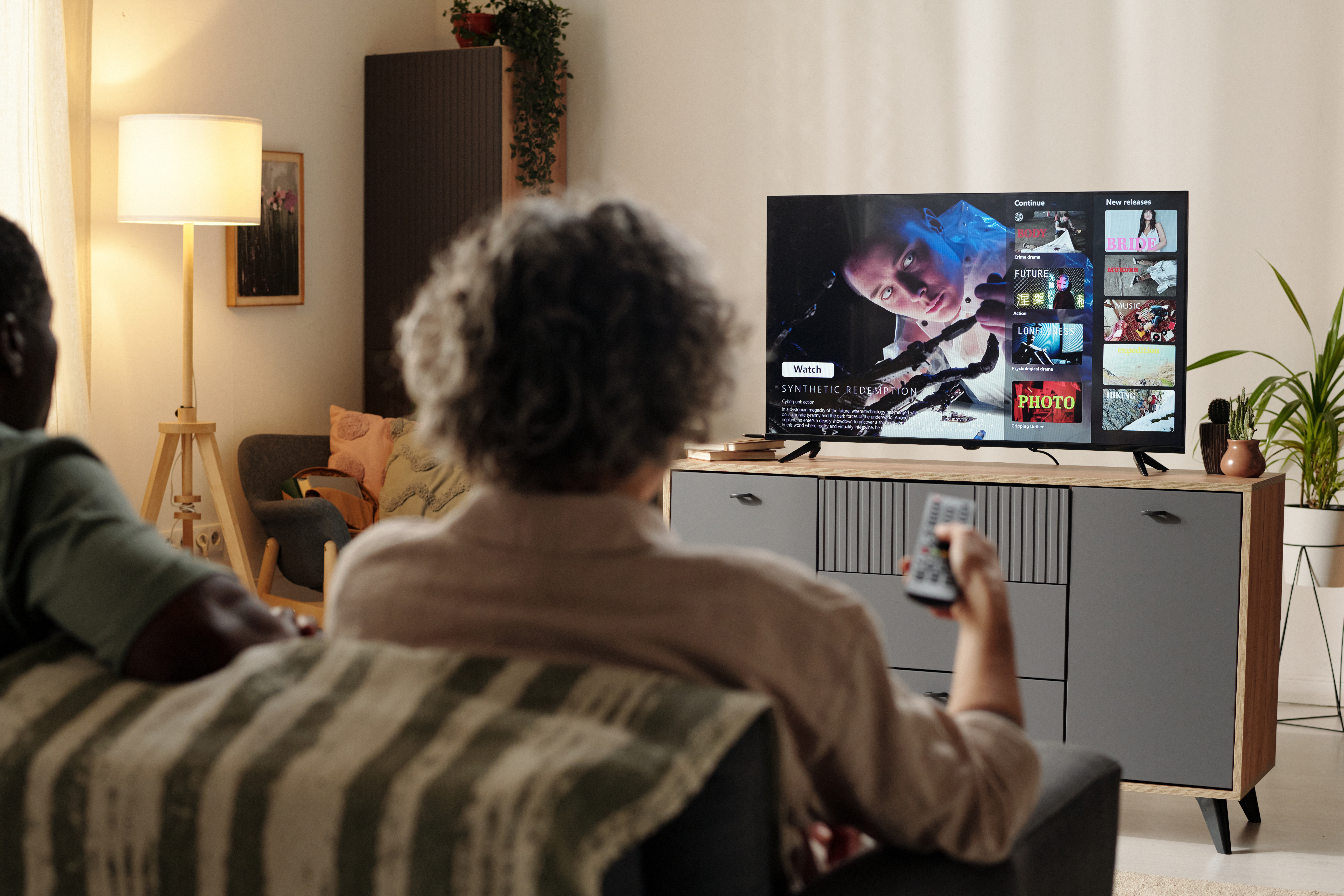 CTV advertising on living room TV