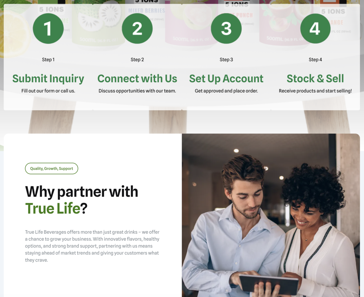 True Life Beverages — A Brand-New Digital Home for a Premium Electrolyte Beverage