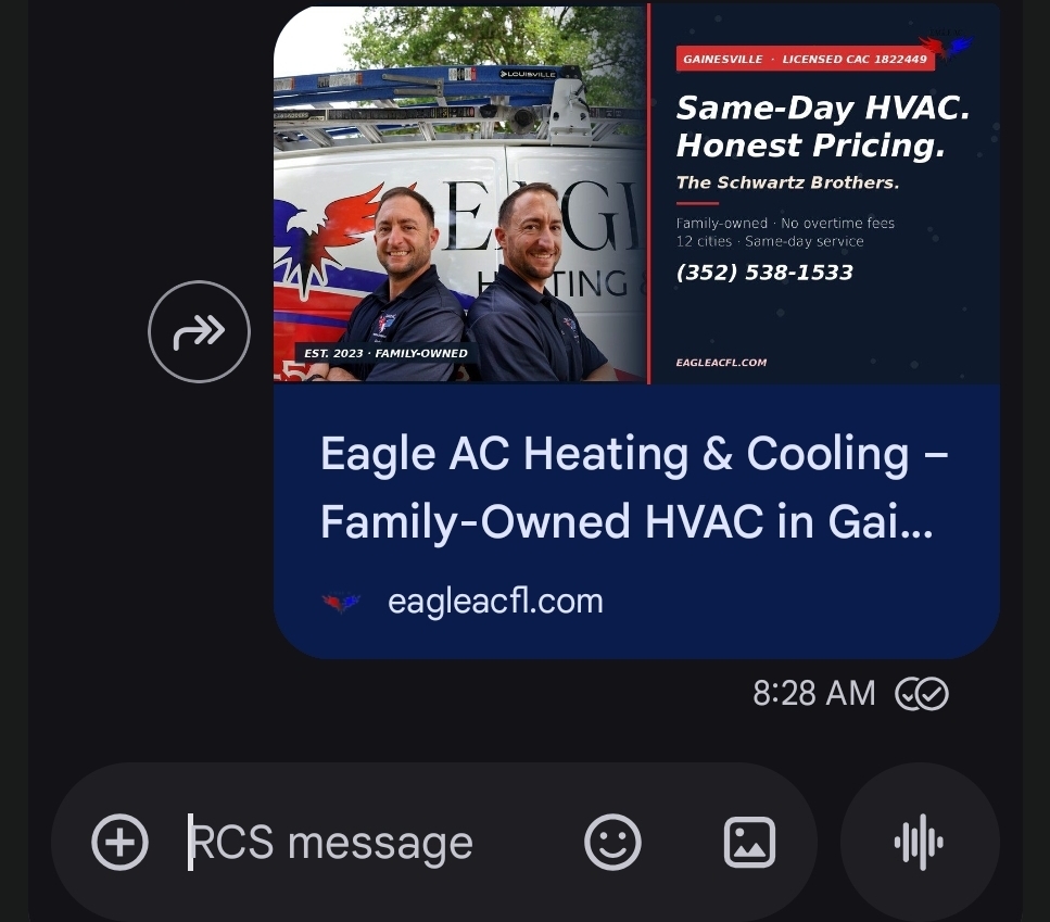Eagle AC link preview when shared via text or social media