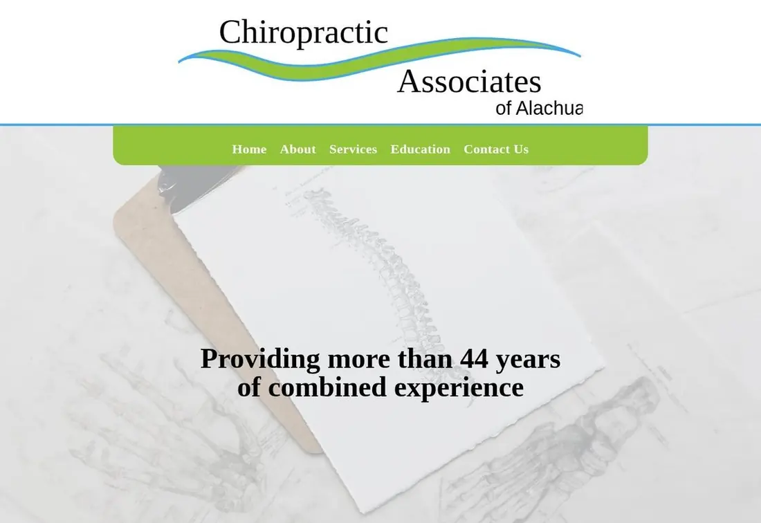 The same practice on its previous website, before the rebuild